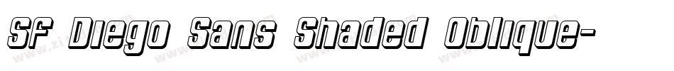 SF Diego Sans Shaded Oblique字体转换